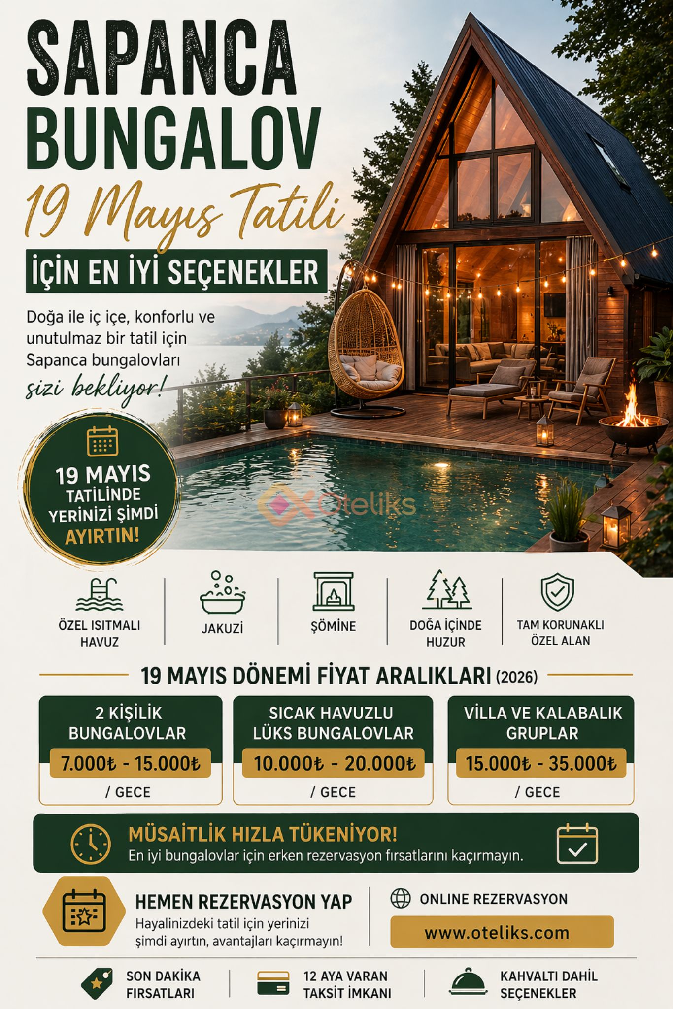 Sapanca Bungalov 19 May�s Tatili ��in En �yi Se�enekler 2026 G�ncel Rehber
